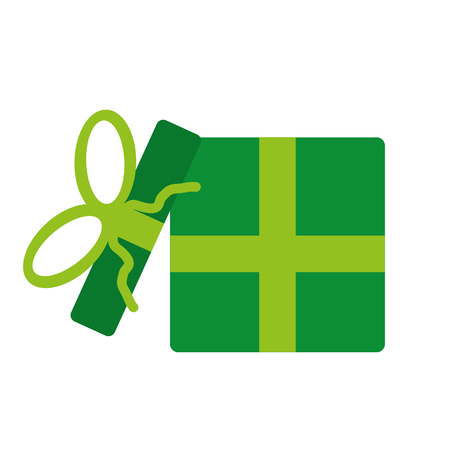 gift box with ribbon bow icon image vector illustration design のイラスト素材