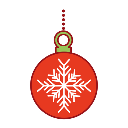 decorative christmas ball ornament icon vector illustrationのイラスト素材