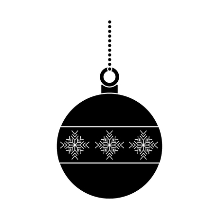 decorative christmas ball ornament icon vector illustrationのイラスト素材