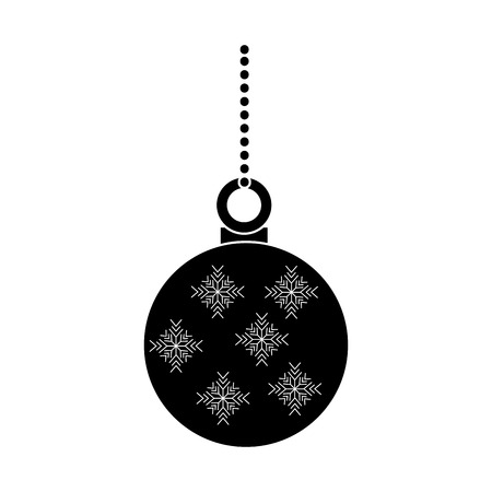 decorative christmas ball ornament icon vector illustrationのイラスト素材
