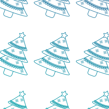 christmas tree decoration traditional seamless pattern vector illustrationのイラスト素材