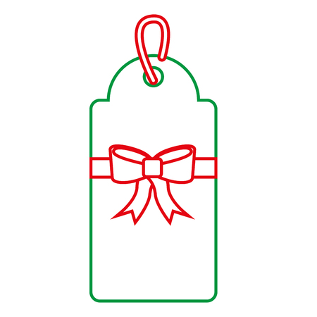tag for gifts christmas related icon image vector illustration design  green and red lineのイラスト素材