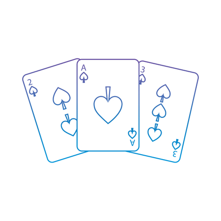 spades suit french playing cards related icon icon image vector illustration design  purple to blue ombre lineのイラスト素材