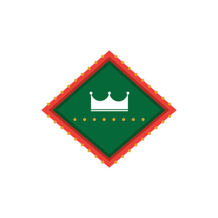 crown in diamond shape emblem icon image vector illustration design のイラスト素材