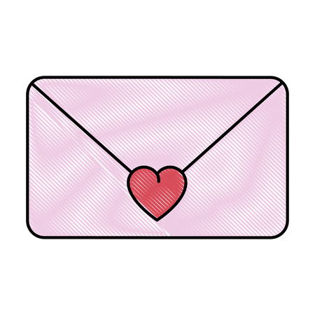 love envelope isolated icon vector illustration designのイラスト素材