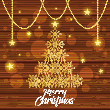 bright merry christmas card vector illustration designのイラスト素材
