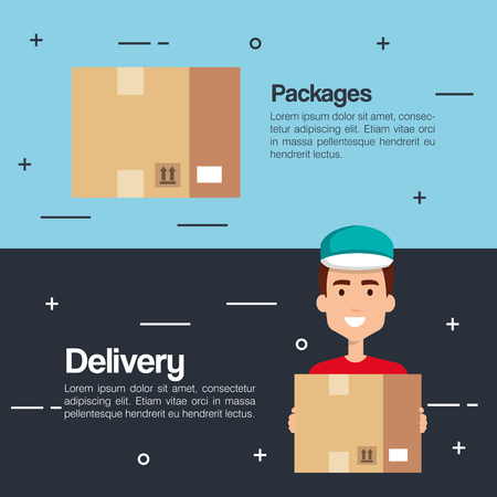 delivery service business icons vector illustration designのイラスト素材