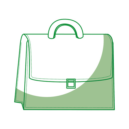 shadow green suitcase cartoon vector graphic designのイラスト素材