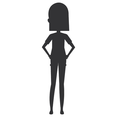 beautiful woman avatar character vector illustration designのイラスト素材