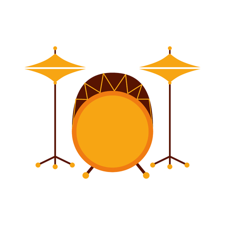 battery instrument musical drums icon vector illustrationのイラスト素材