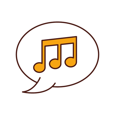 speaker bubble note music melody composition vector illustrationのイラスト素材