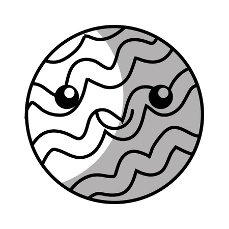 planet jupiter comic character vector illustration designのイラスト素材