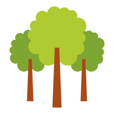 green three tree foliage forest park naturalのイラスト素材