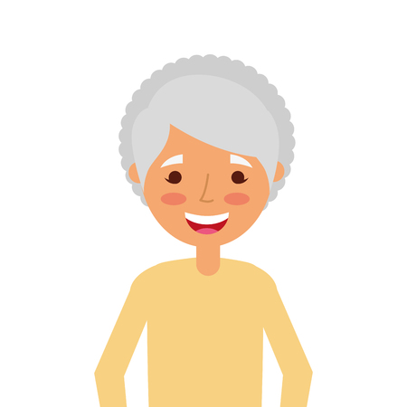 Portrait of a grandma cartoon vector illustrationのイラスト素材