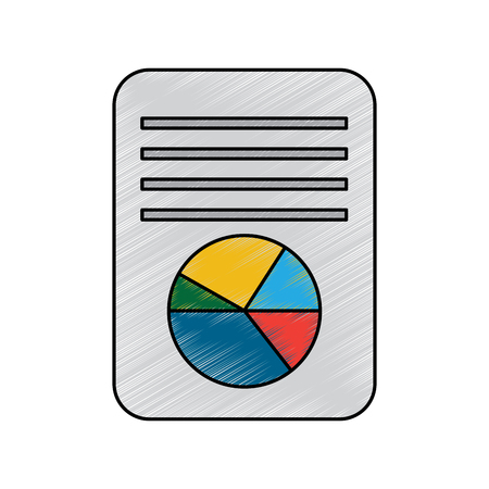 Business presentation document graph circle chart diagram vector illustrationのイラスト素材