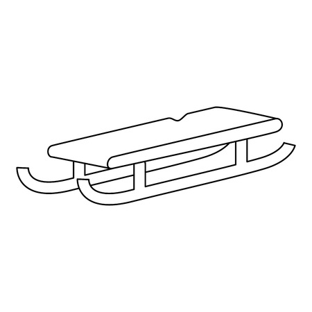 snow sledge isolated icon vector illustration designのイラスト素材