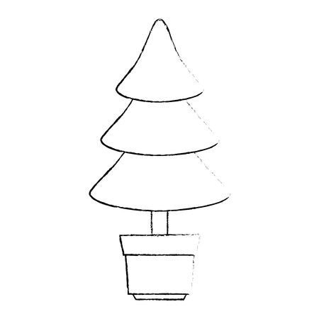 pine tree isolated icon vector illustration designのイラスト素材
