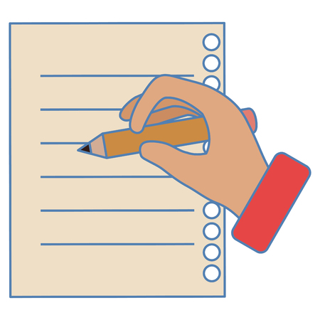 Human hand writing icon vector illustration designのイラスト素材