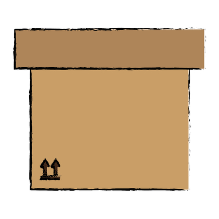carton box isolated icon vector illustration designのイラスト素材