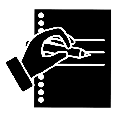 hand human writing icon vector illustration designのイラスト素材