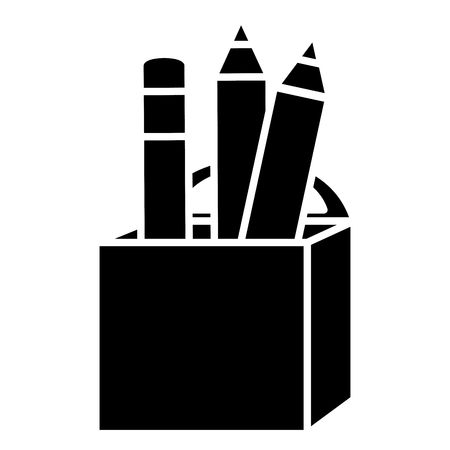 pencil holders isolated icon vector illustration designのイラスト素材