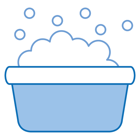 laundry pot with foam vector illustration designのイラスト素材