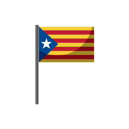 catalunya flag icon image vector illustration designのイラスト素材