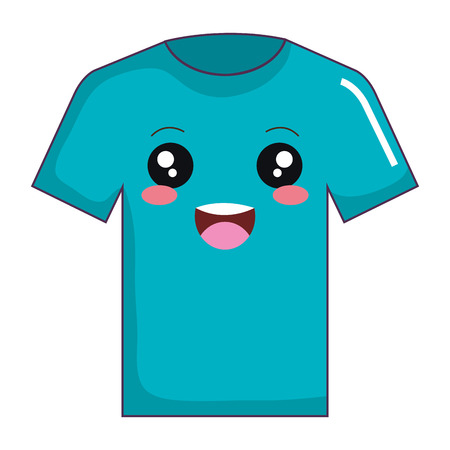 cotton casual tshirt kawaii character vector illustration designのイラスト素材