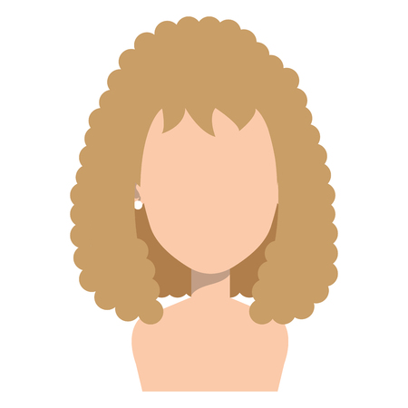 beautiful woman shirtless avatar character vector illustration designのイラスト素材