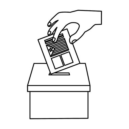 catalunya flag independence vote icon image vector illustration design のイラスト素材