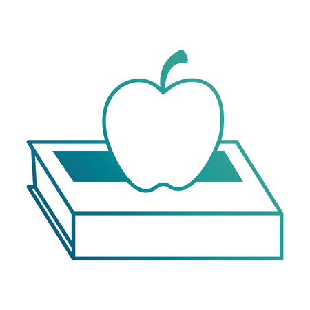 Text book with apple vector illustration designのイラスト素材