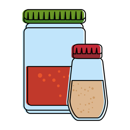 Spices bottles isolated icon vector illustration designのイラスト素材