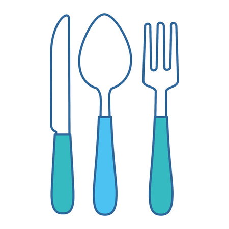 cutlery set isolated icon vector illustration designのイラスト素材