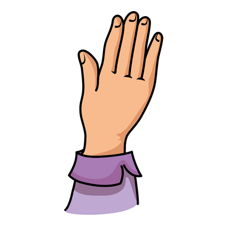 hand giving the five vector illustration designのイラスト素材