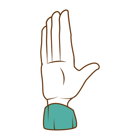 hand giving the five vector illustration designのイラスト素材