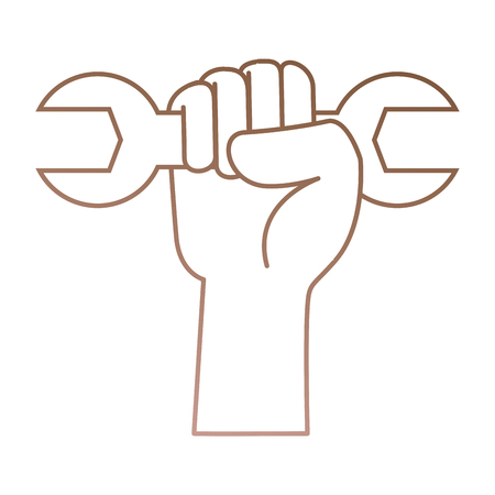 hand with wrench icon vector illustration designのイラスト素材
