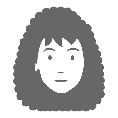 beautiful woman head avatar character vector illustration designのイラスト素材