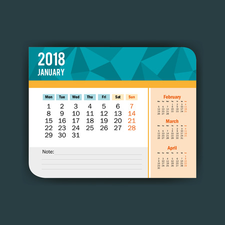 january calendar isolated icon vector illustration designのイラスト素材