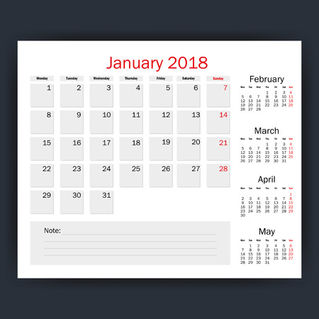 january calendar isolated icon vector illustration designのイラスト素材