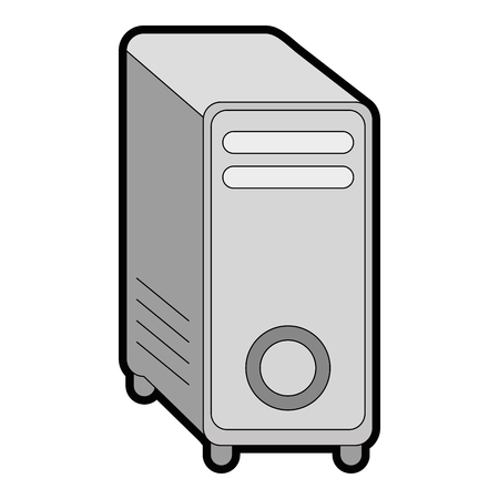 computer tower isolated icon vector illustration designのイラスト素材
