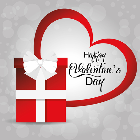 happy valentines day card with hearts vector illustration graphic designのイラスト素材