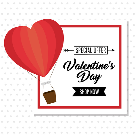 happy valentines day card with hearts vector illustration graphic designのイラスト素材