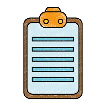 checklist clipboard isolated icon vector illustration designのイラスト素材
