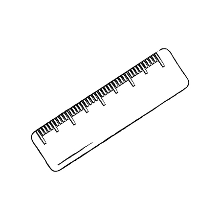 ruler math measuring icon image vector illustration design  black sketch lineのイラスト素材