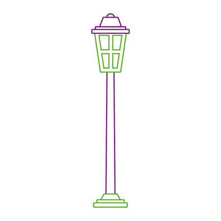 park street lamp light glass vintage decoration vector illustrationのイラスト素材