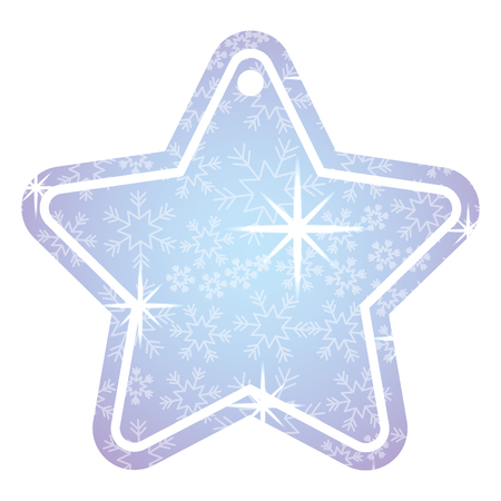christmas tag price shaped star blur glitter decoration vector illustrationのイラスト素材