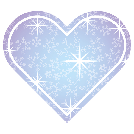 heart snowflake glitter decoration christmas luxury vector illustrationのイラスト素材