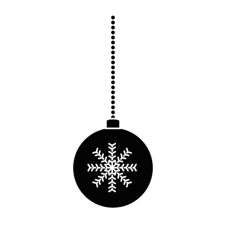 christmas ball hanging icon vector illustration designのイラスト素材