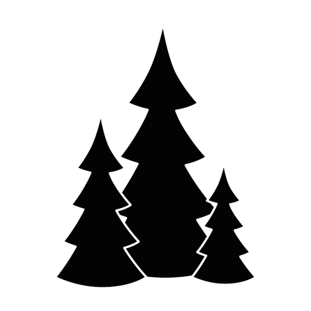 pine forest scene icon vector illustration designのイラスト素材