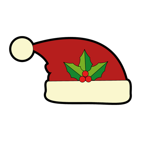 christmas hat decorative icon vector illustration designのイラスト素材